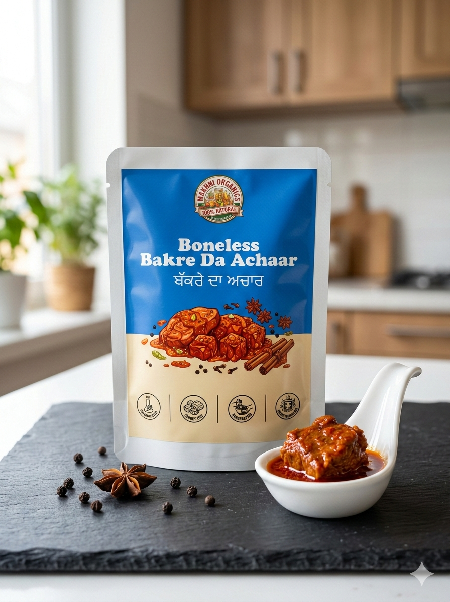 Bakra(Jhatka) Boneless Achaar Tasting pouch 100gms